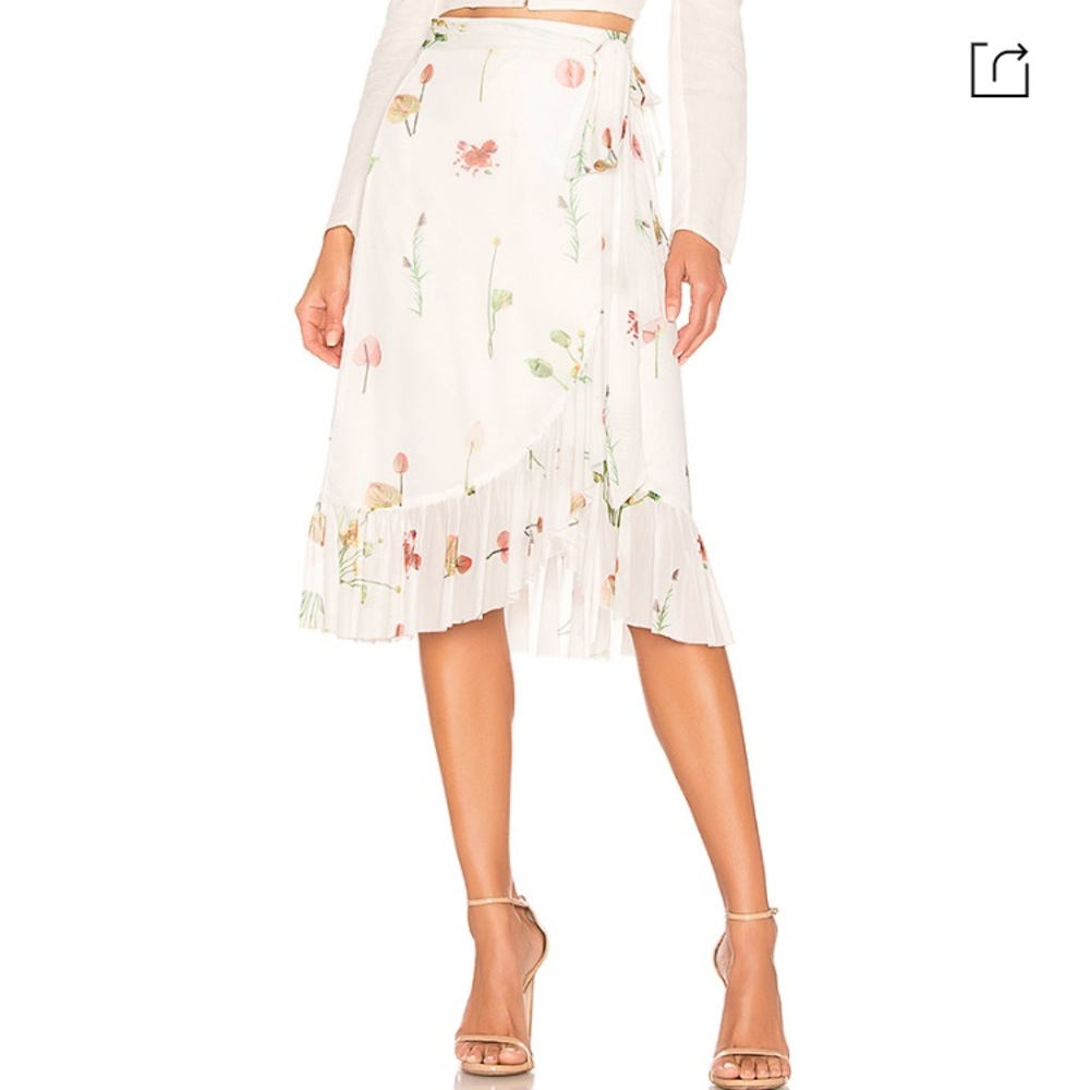 Aeryne mellie botanical wrap skirt
